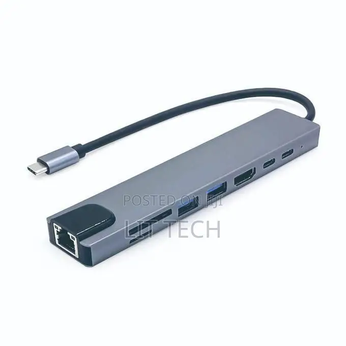 8 in 1 Adapter Multi-Port USB Distributor Type Hub