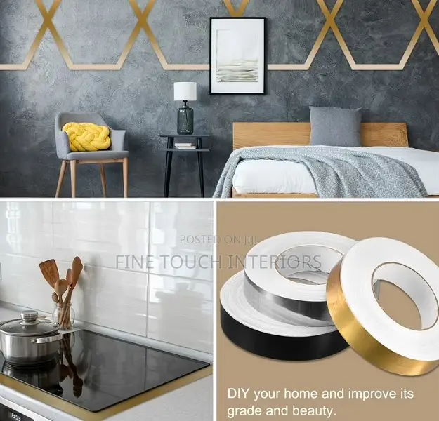 Gold Black Silver- Bedroom Decor Tapes