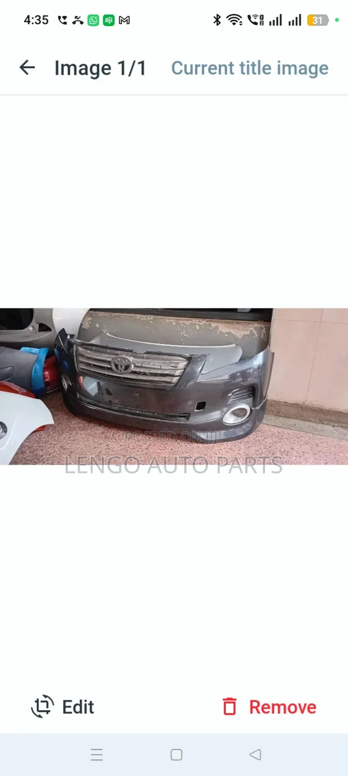 Toyota Vanguard 2008 Front Bumper