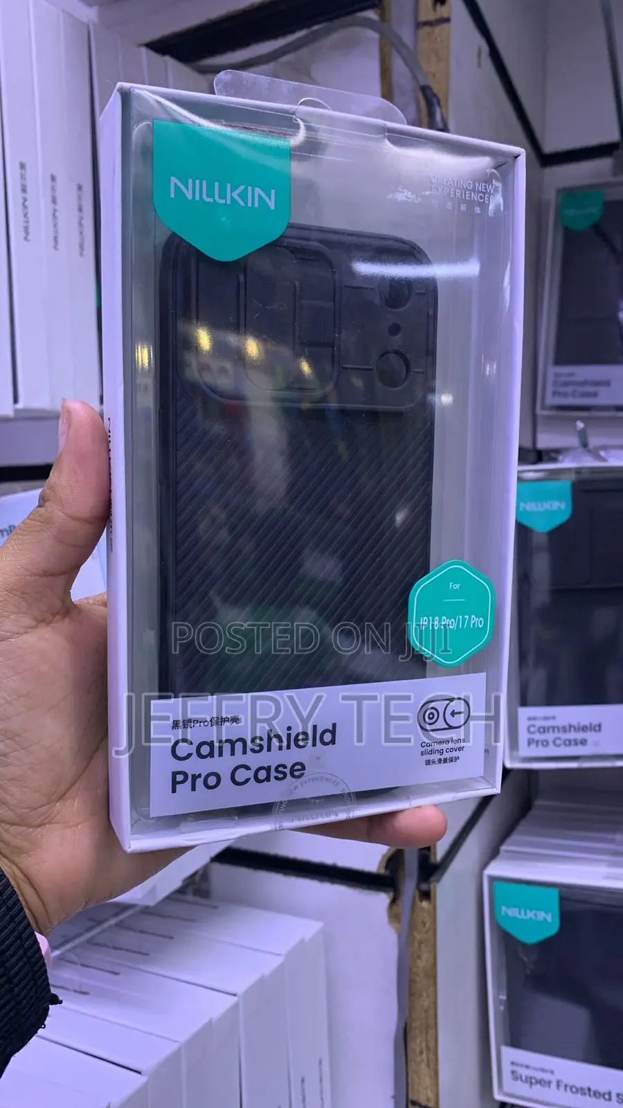 Black Nillkin CamShield Pro Case Featuring Sliding iPhone 17 Pro