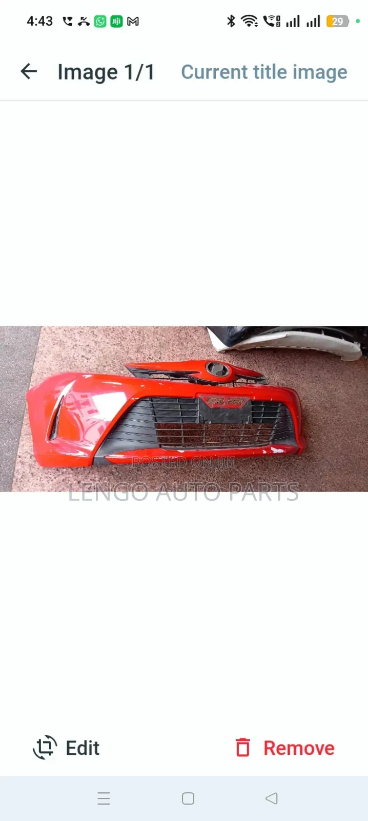 Toyota Vitz 2018 Front Bumper