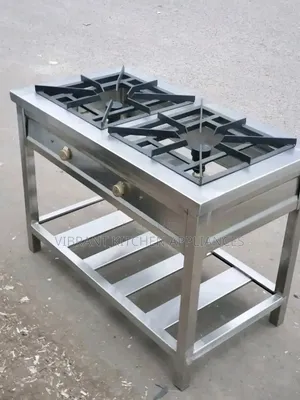 Two Burner Stainless Steel High-Pressure Commercial Cooker
