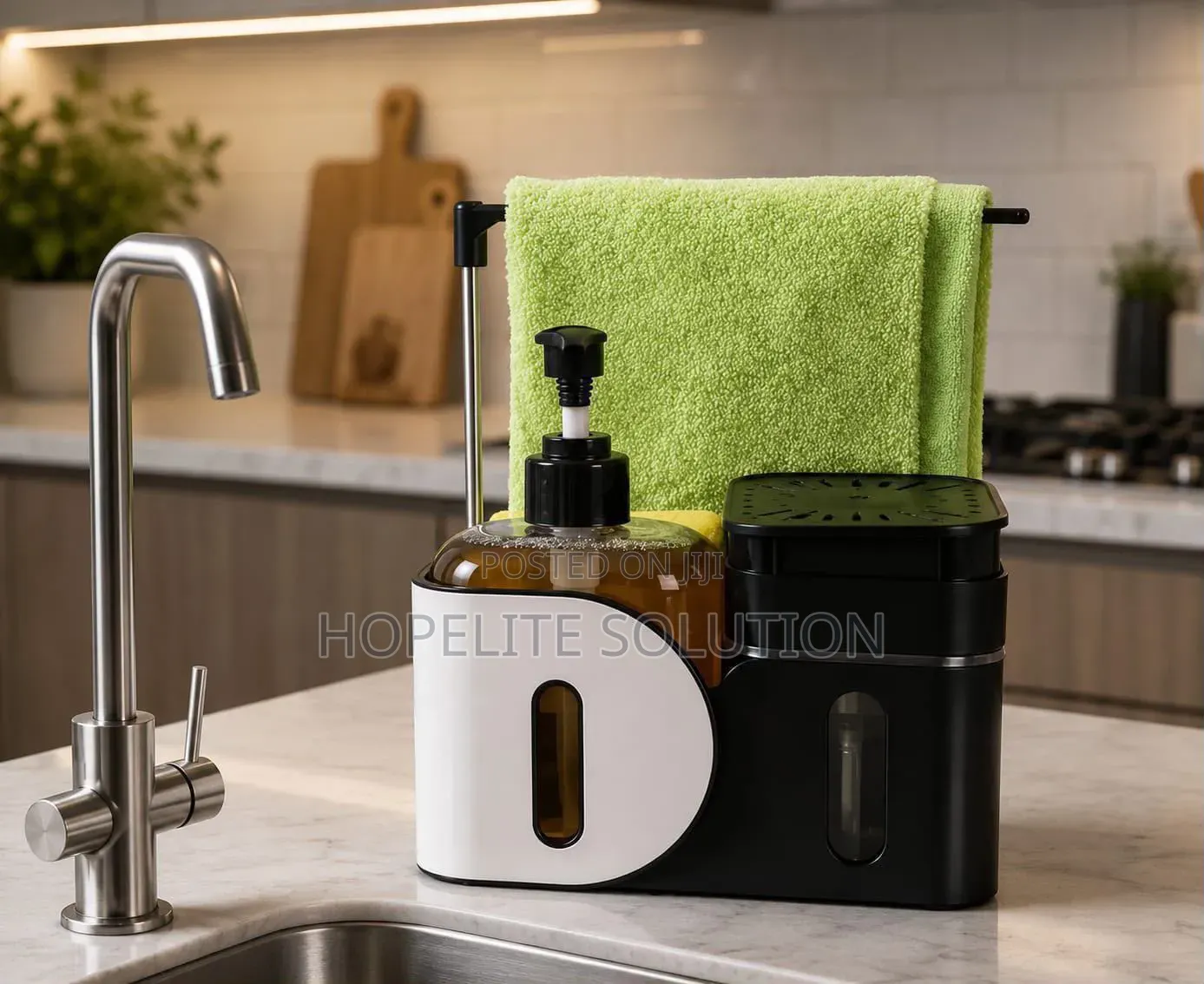 Multifunctional Standing Kitchen Soap Dispenser With Manual Press