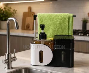 Multifunctional Standing Kitchen Soap Dispenser With Manual Press