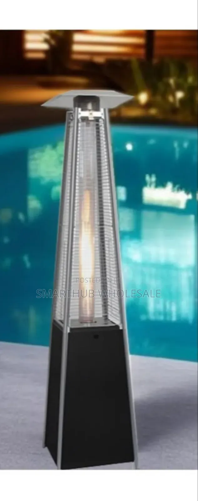 Pyramid Patio Gas Heater With Quartz Flame Tube