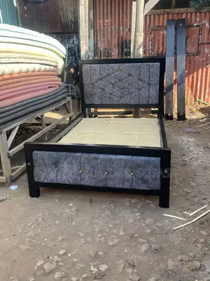 4x6 Grey Diamond-Tufted Mocket Bed: Pay on Delivery