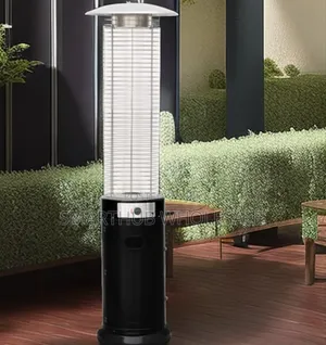Cylindrical Patio Gas Heater With Quartz Flame Tube