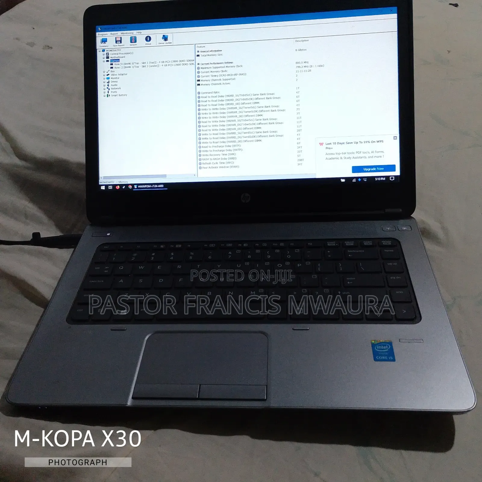 Laptop HP ProBook G1 248 8GB Intel Core i5 HDD 250GB