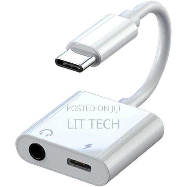 USB C to 3.5mm Headphone and Charger Adapter, 2-in-1 USB Type C to Aux