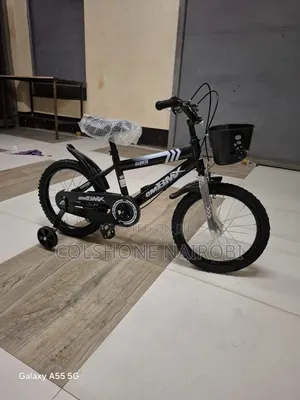 OM BMX Super Kids Bicycle With Training Wheels Front Basket Size 16