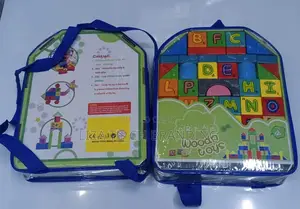 Wooden Blocks With Letters and Shapes