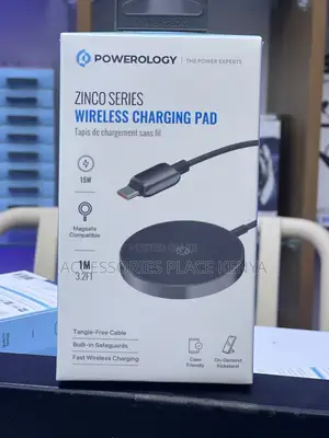 Powerology Zinco Series Wireless Charging Pad - Dark Gray