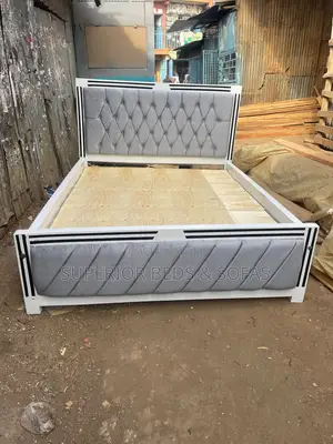 5x6 Grey Tufted Mocket Bed + Pay on Delivery