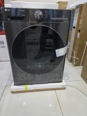 LG 12/8kg F4V9BDP2EE Front Load Washer Dryer- Black