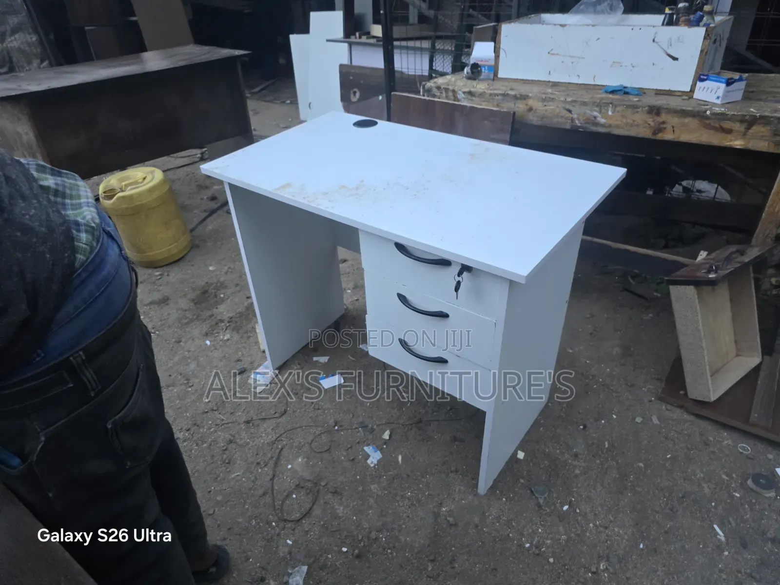 All White OFFICE DESK