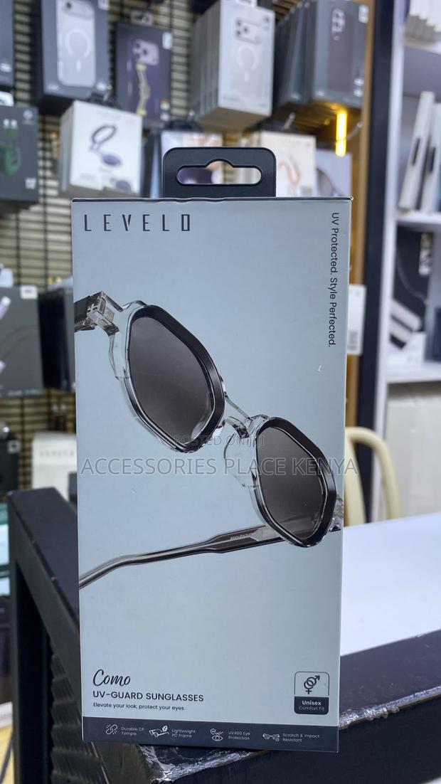 Levelo Como Octagon-Shaped Frame UV400 Lens Sunglasses With Pouch