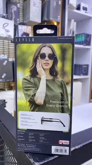Levelo Como Octagon-Shaped Frame UV400 Lens Sunglasses With Pouch