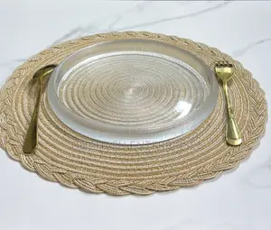 Hand-Crafted Crystal Glass Plates (Set of 6)