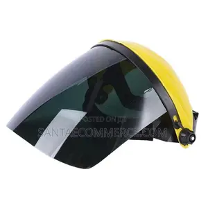 Head-Mounted Safety Face Shield With Adjustable Ratchet and Tinted