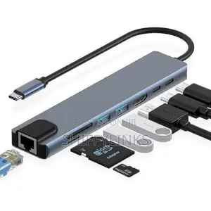 USB C Hub, 8 in 1 Type C Hub Multiport Adapter With HDMI