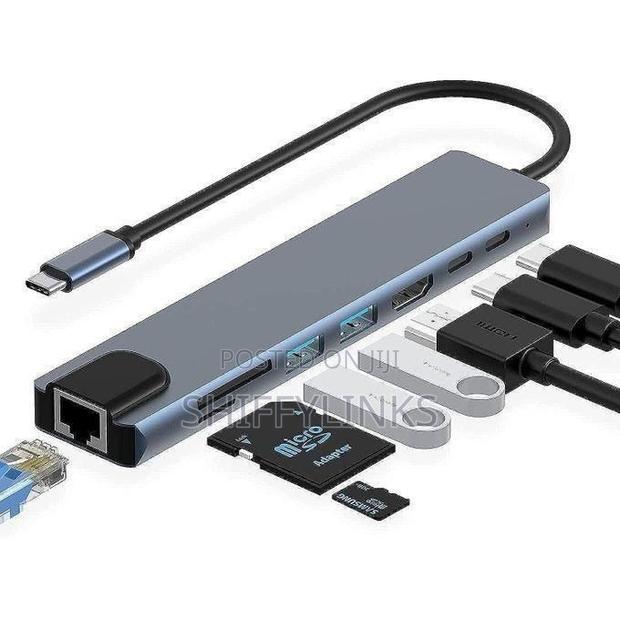 USB C Hub, 8 in 1 Type C Hub Multiport Adapter With HDMI