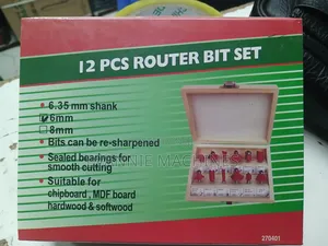 12-Piece Wood Router Bit Set