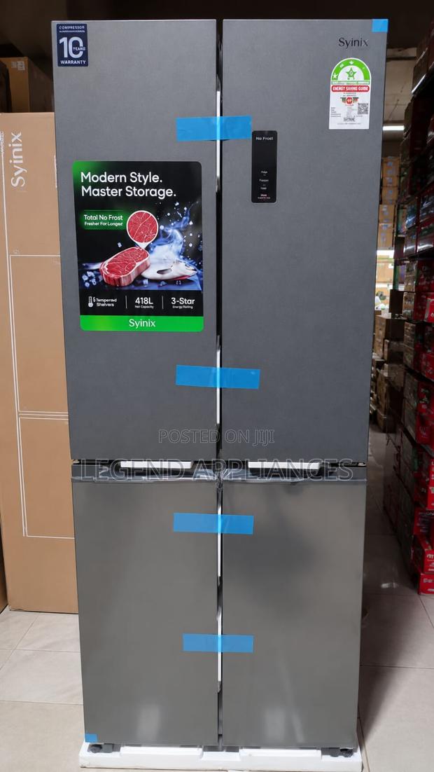 Syinix 460 Litres Side by Side Refrigerator With Water Dispenser - main view
