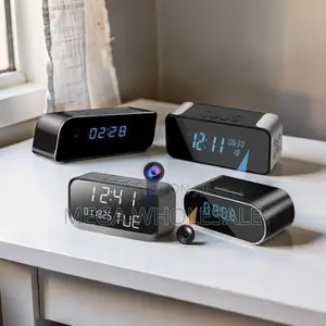 Full HD Motion Sensor WiFi Alarm Table Clock Hidden Spy Camera.