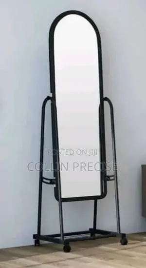 Full Length Dressing Mirror With Wheels and Shoes Rack