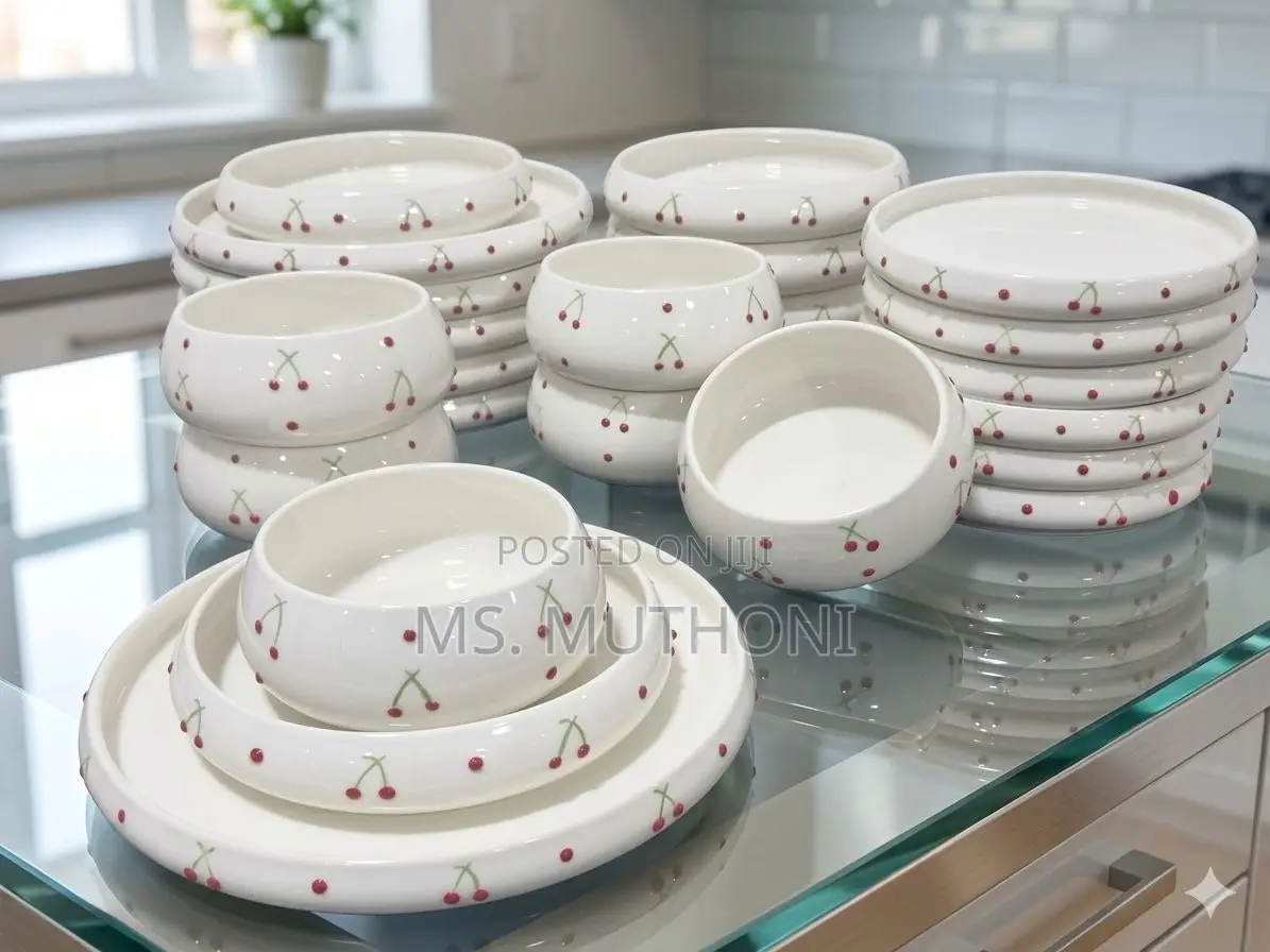 24 Piece Chubby Cherries Bavaria Dinnerware Set