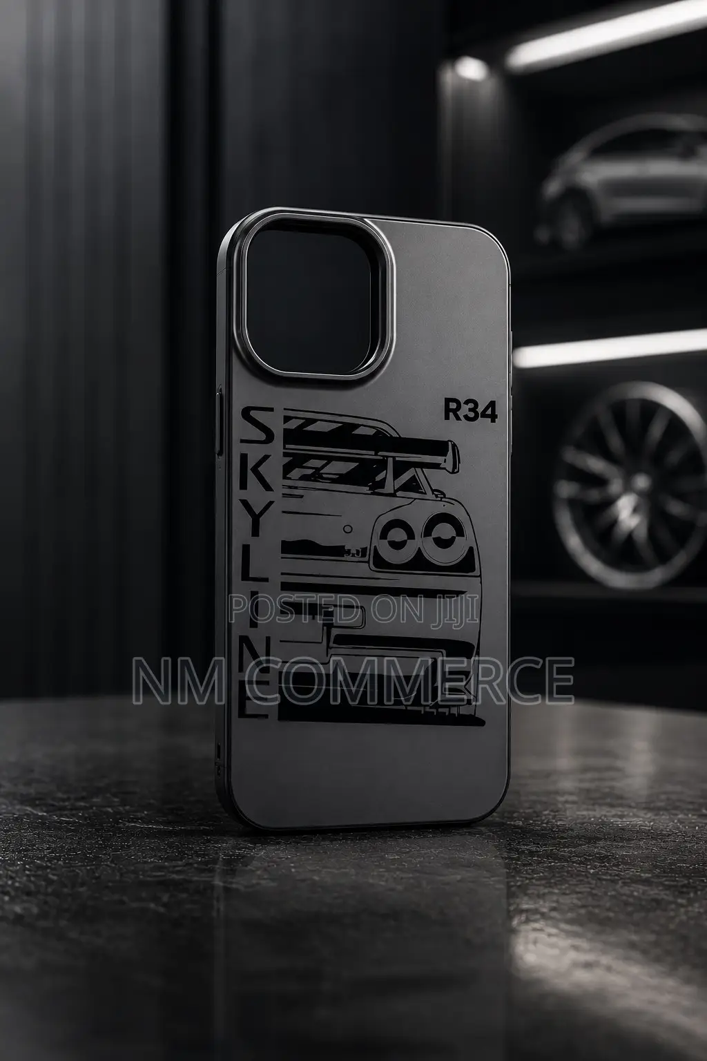 Premium Skyline R34 Phone Case | Automotive Edition | Black Gunmetal