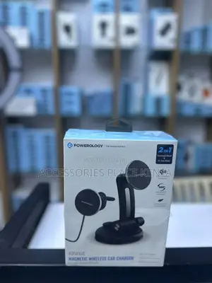 Powerology Airwave Magnetic Wireless Car Charger - Grey