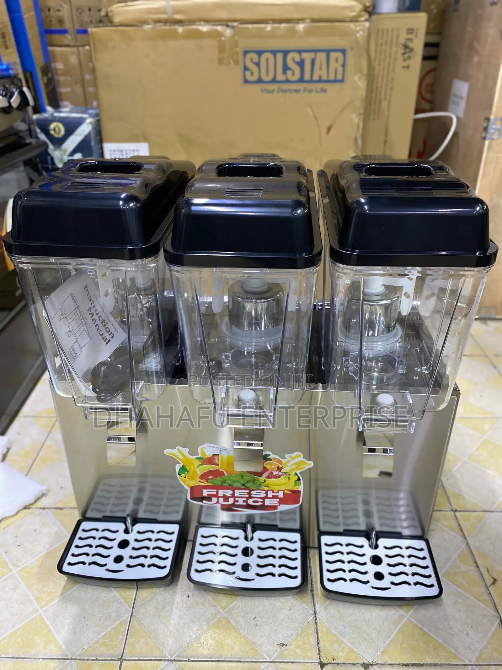 Euromax Commercial Juice Dispenser – 3 Tap (JD-16.3M)