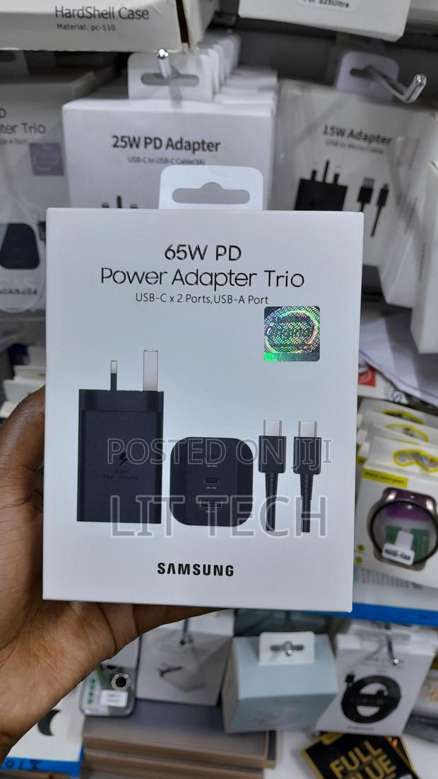 Samsung 65W Trio Super Fast Charger With 1m Cable- 3 Ports