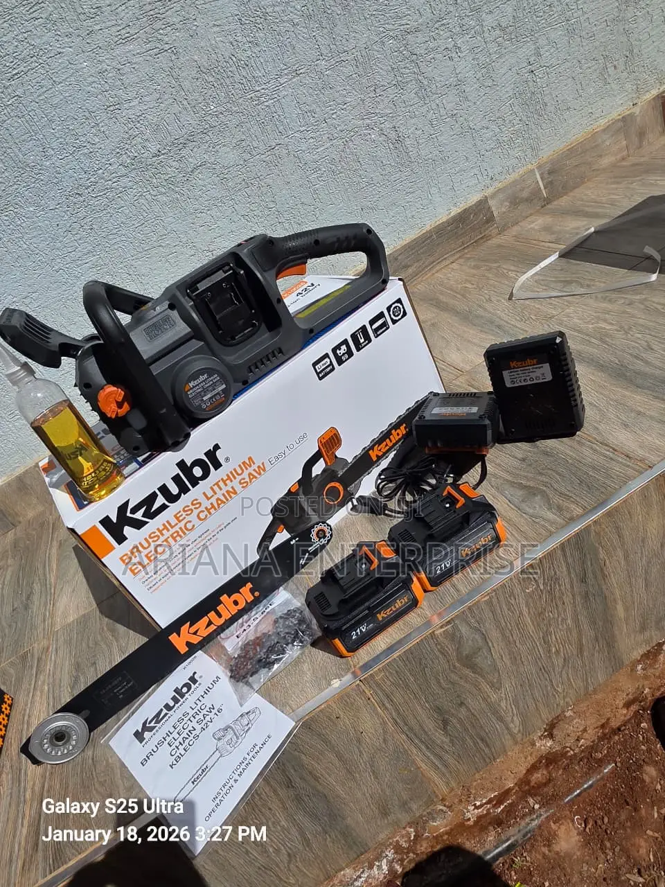 Kzubr KBLECS-42V-16 Brushless Cordless Chainsaw Kit
