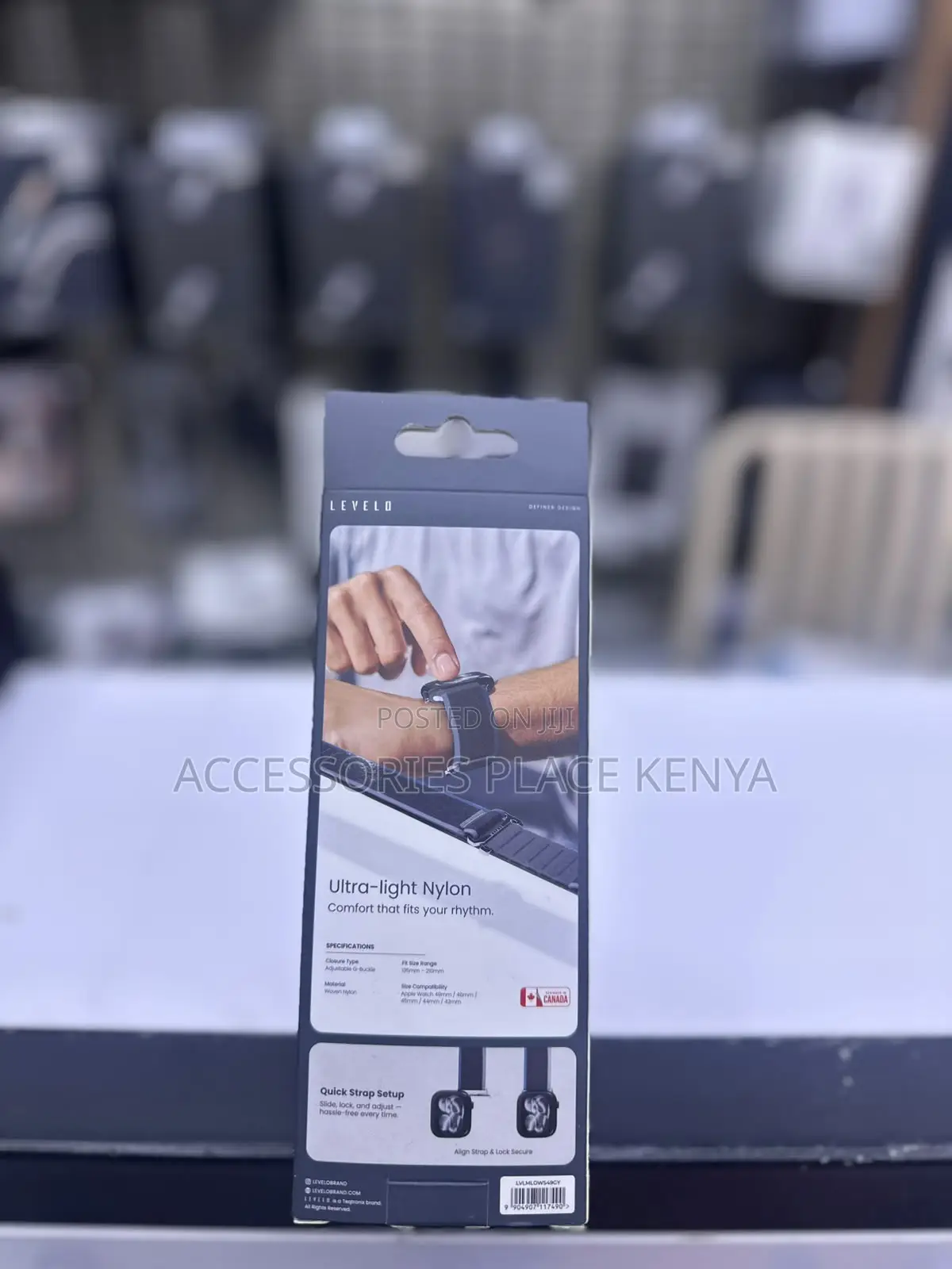 Levelo Malo Nylon Watch Strap for Apple Watch 49mm - Grey