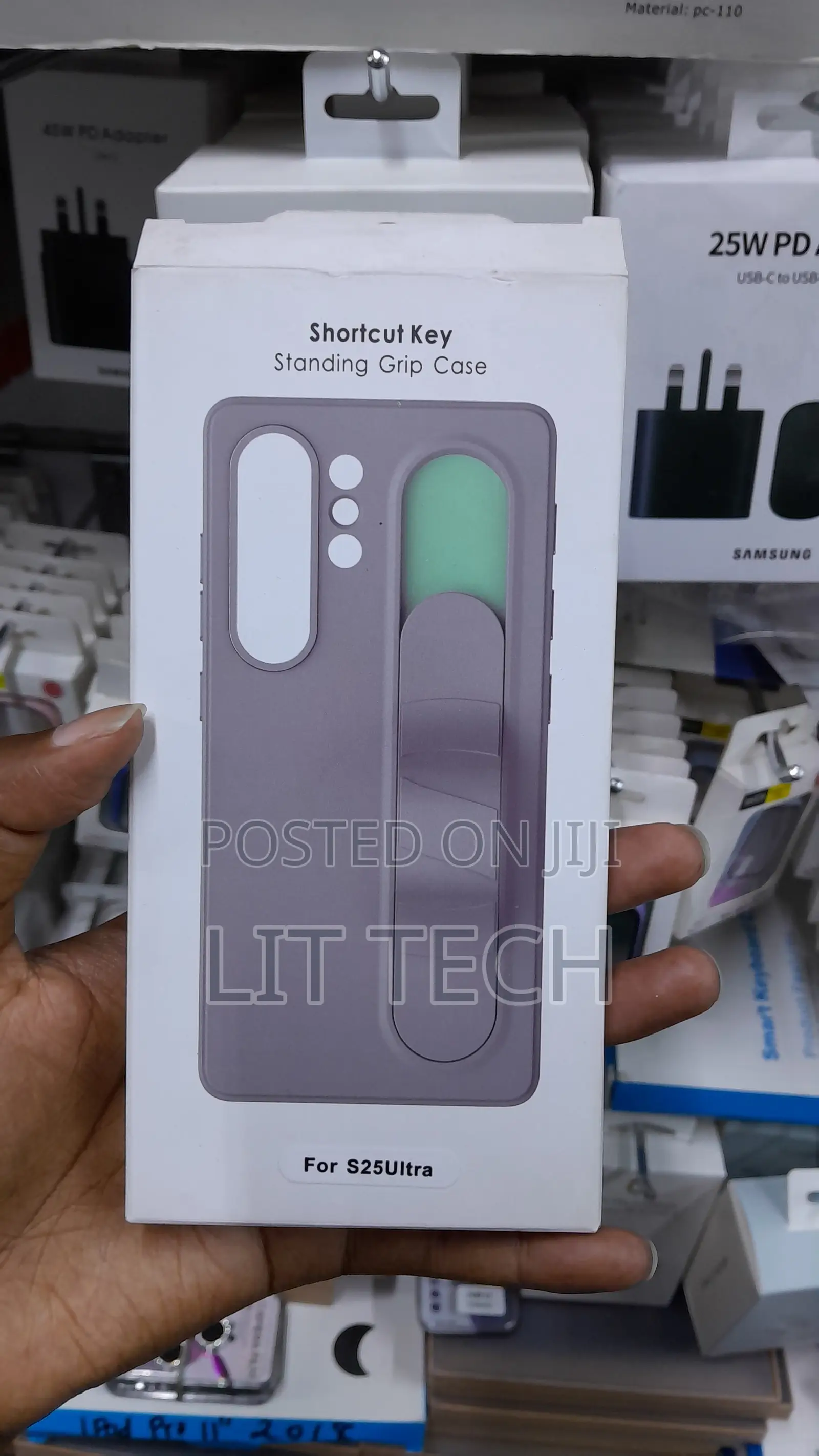 Standing Grip Case/Wristband Case for Samsung S25 Ultra
