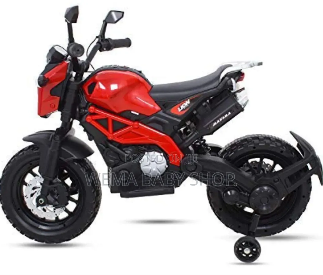 Kids' Electric Ride-on Motorbike With Training Wheels(2-10yrs).