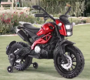 Kids' Electric Ride-on Motorbike With Training Wheels(2-10yrs).