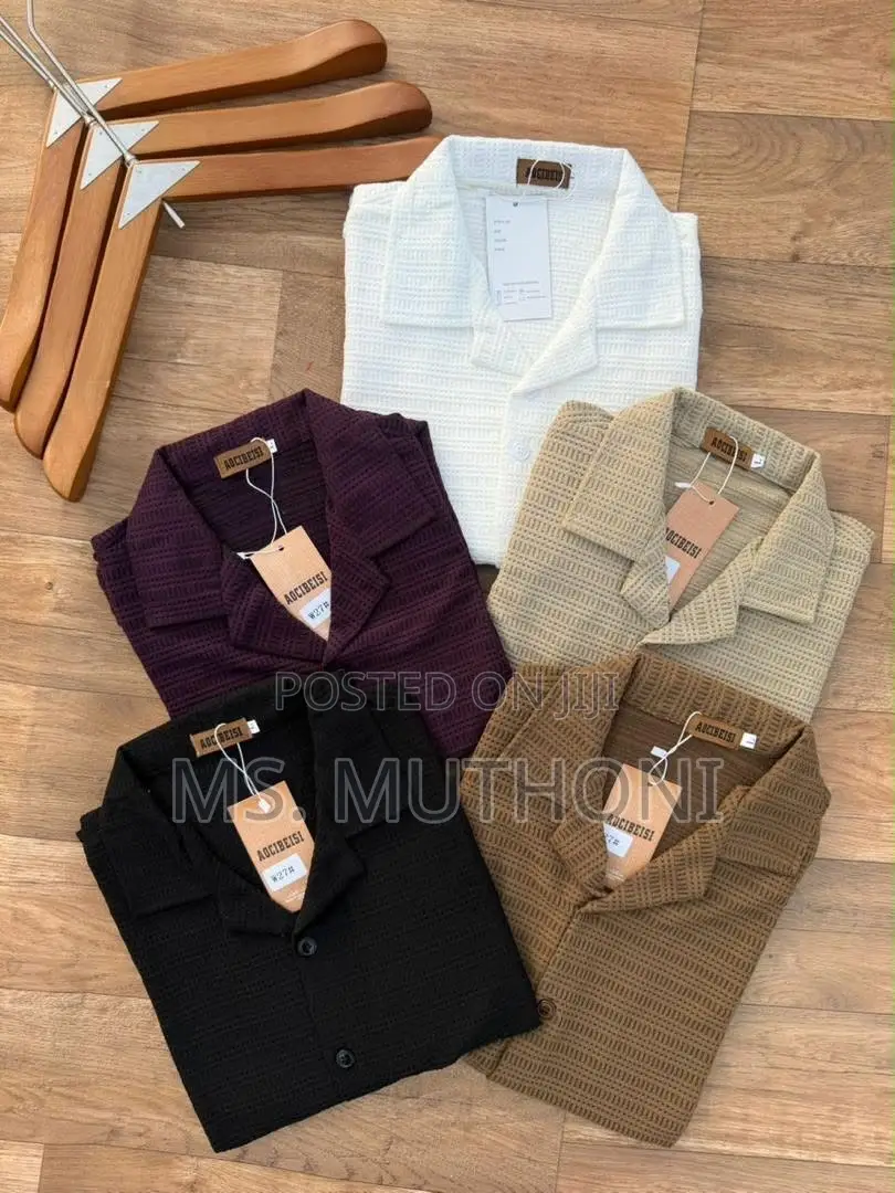 Textured Cuban Collar Shirt: L-3xl