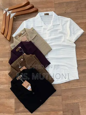 Textured Cuban Collar Shirt: L-3xl
