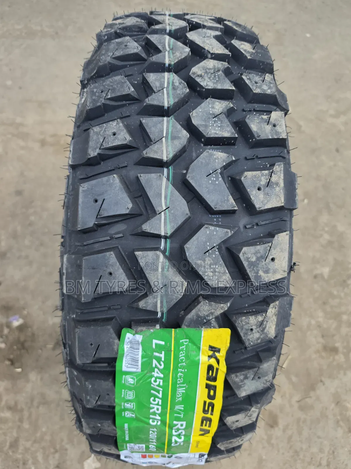 Lt245 /75 R16 Kapsen Tires (Mud Terrain) Commercial.