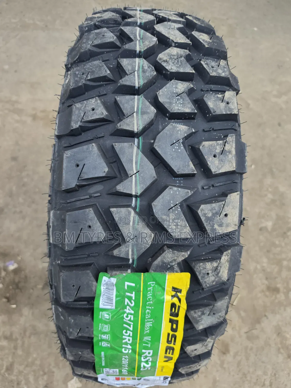 Lt245 /75 R16 Kapsen Tires (Mud Terrain) Commercial.