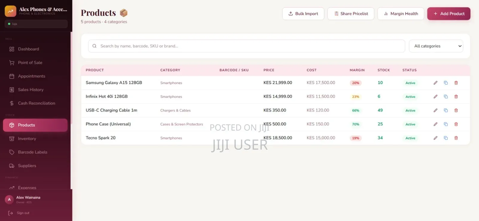 POS Stock Management System for Shops – Sales Profit