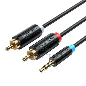 Vention 3.5MM Male to 2-Male RCA Adapter Cable 2M Black