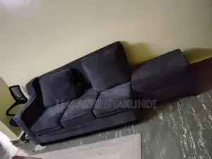 6-Seater Fabric Sofa Set - Dark Grey