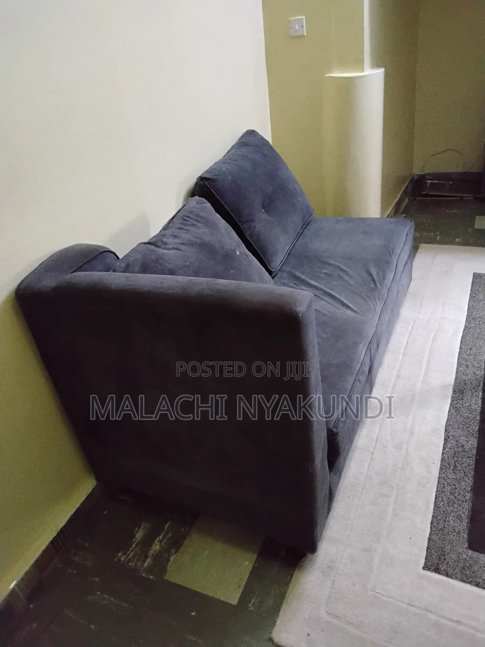 6-Seater Fabric Sofa Set - Dark Grey