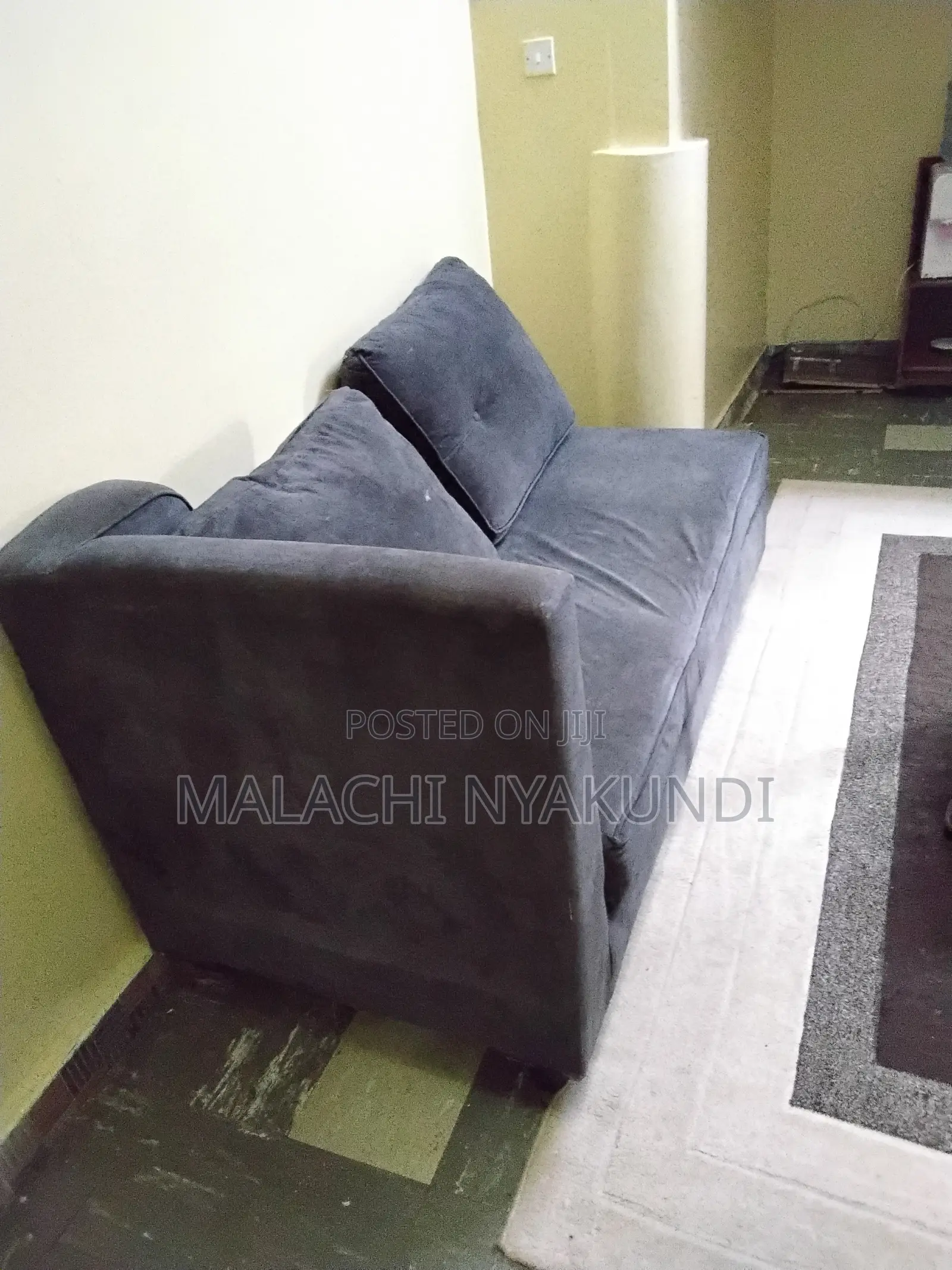 6-Seater Fabric Sofa Set - Dark Grey