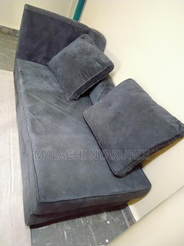 6-Seater Fabric Sofa Set - Dark Grey - thumbnail 4