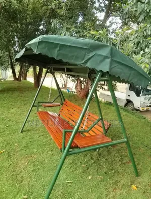 Customized 3 Seater Adult Wooden Metallic Garden Swing